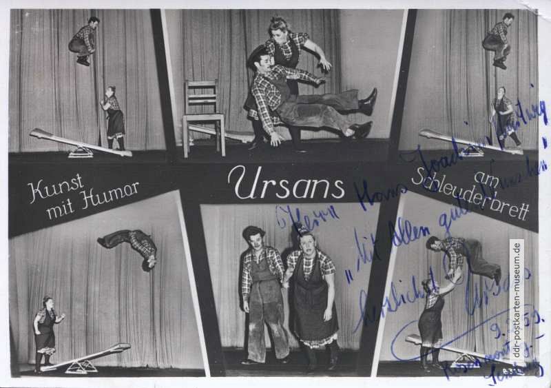 Die "Ursans", Kunst mit Humor am Schleuderbrett - 1959