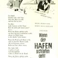"Wenn der Hafen schlafen geht", Tangolied von Sonja Siewert & Herbert Klein / Nier / Schüller