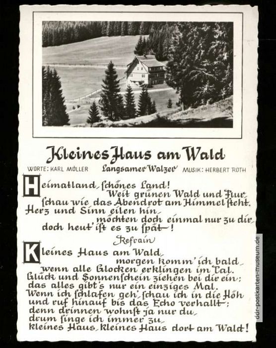 Titel "Kleines Haus am Wald" von Karl Müller / Herbert Roth - 1961