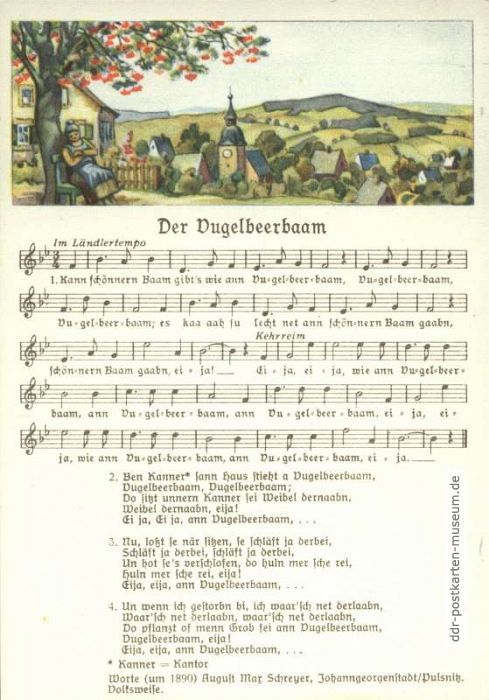 Titel "Der Vugelbeerbaam" von August Max Schreyer - 1956
