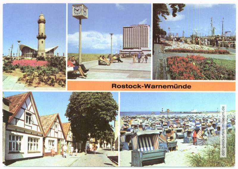 Leuchtturm, Hotel "Neptun", Strom, Theodor-Körner-Straße, Strand - 1978 