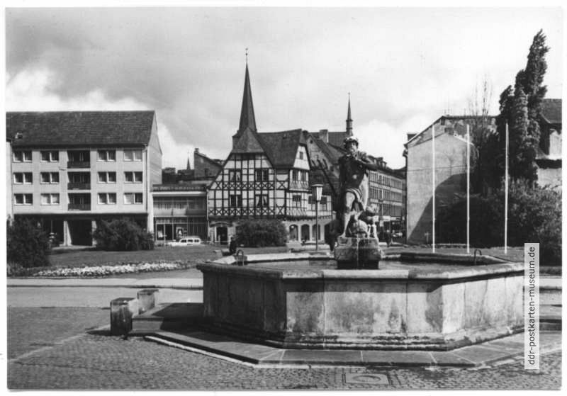 Neptunbrunnen auf dem Marktplatz - 1969