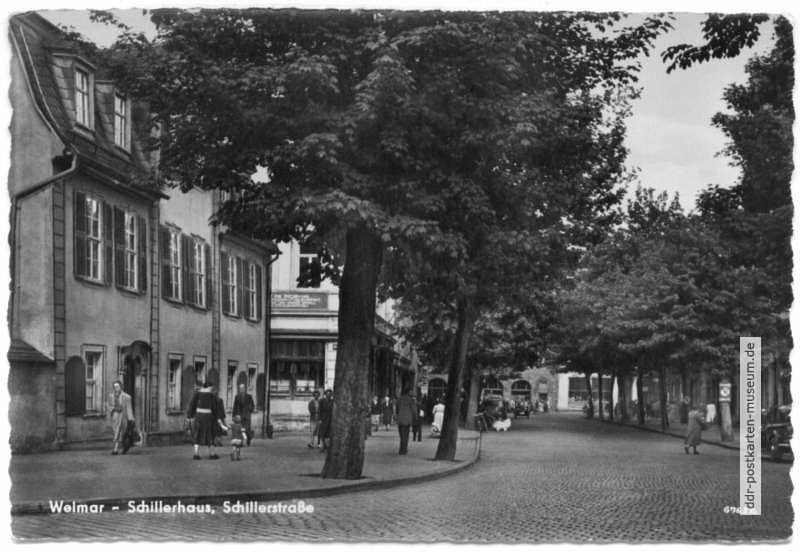 Schillerstraße mit Schillerhaus - 1957