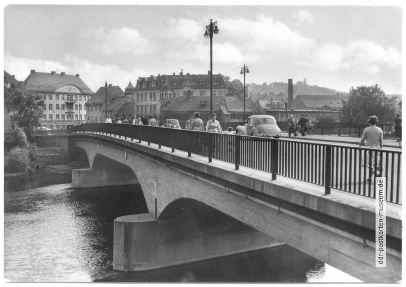 Brücke des Friedens über die Saale - 1964