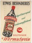 Drucksache mit Werbung für Wermutwein "Hornano" - 1959