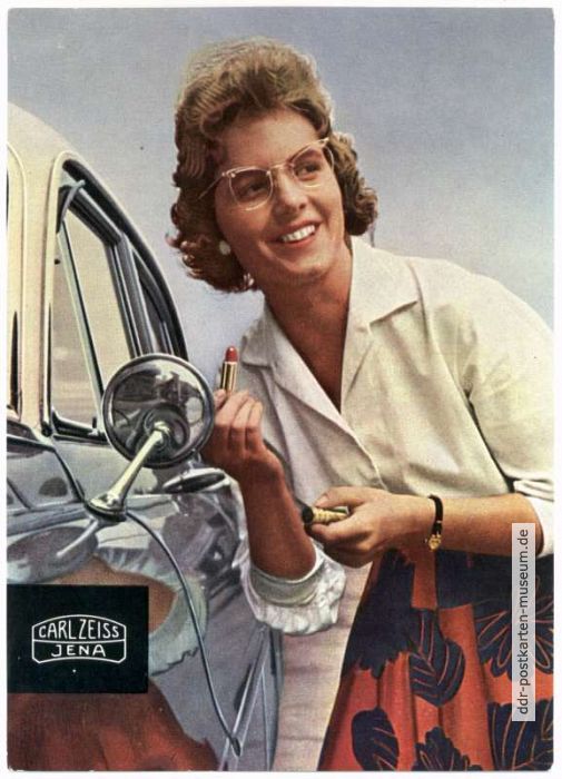 Werbekarte für Zeiss-Punktal.Brillengläser und Perivist-Brillen - 1959