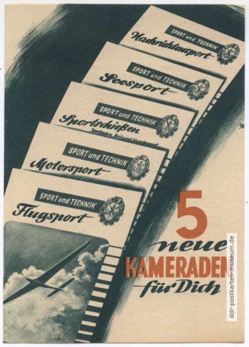 Drucksache mit Werbung für Abonnements der GST-Zeitschriften - 1954