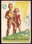 Propaganda-Postkarte für die Schaffung von Ferienplätzen - 1946