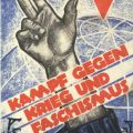 Propaganda-Postkarte für den Kampf gegen Krieg und Faschismus - 1948