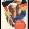 Propaganda-Postkarte für Deutschlandtreffen in Berlin - 1950