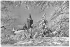Winter in Wernigerode, Blick zum Schloß - 1973