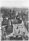 Blick auf den Marktplatz, Rathaus und Stadtkirche - 1974