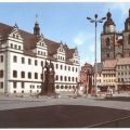 Markt mit Rathaus und Stadtkirche - 1989