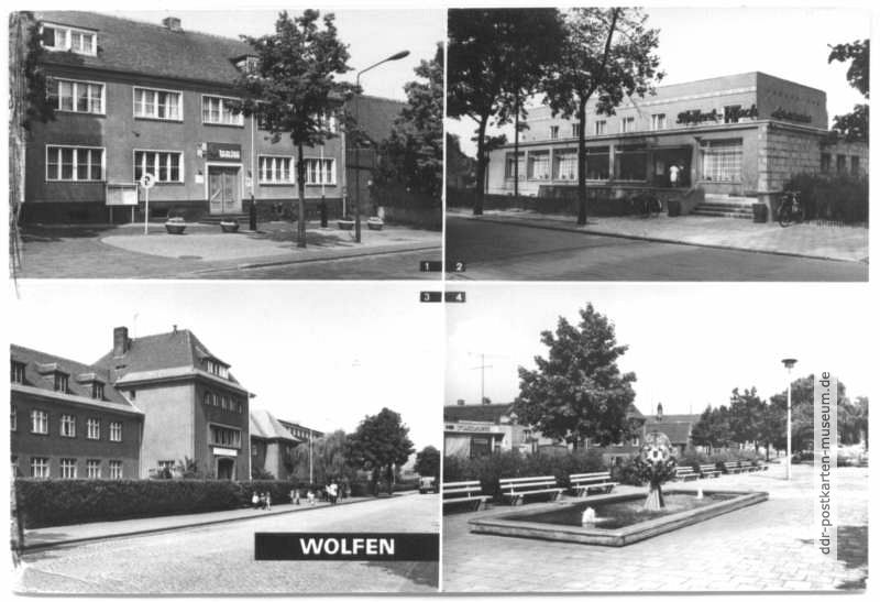 Rathaus, Robert-Koch-Apotheke, Schule, Marktplatz - 1978 / 1985