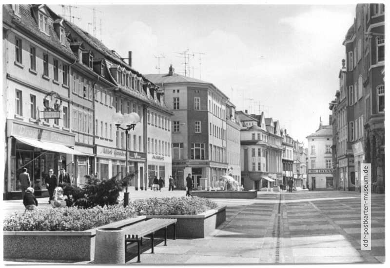 Fußgängerzone Leninstraße mit Blick in die Wendische Straße - 1976