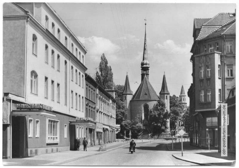 Äußere Weberstraße, Hotel "Volkshaus" und Weberkirche - 1973