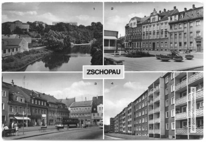An der Zschopau, Leninplatz, Rudolf-Breitscheid-Straße, Neubauten Lessingstraße - 1980