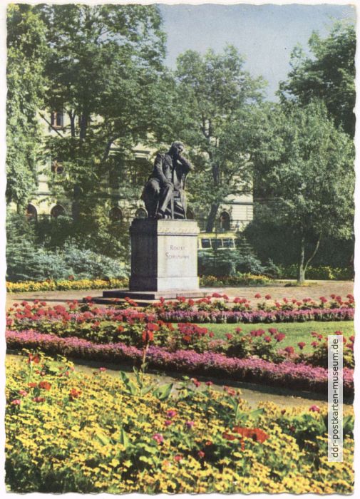 Robert-Schumann-Denkmal in der Robert-Schumann-Stadt Zwickau - 1964